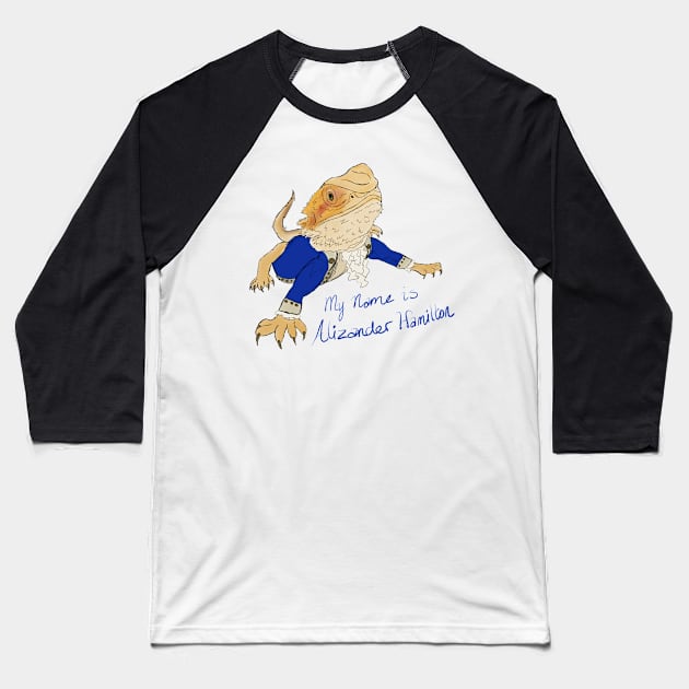 Alizander Hamilton Baseball T-Shirt by aecdesign